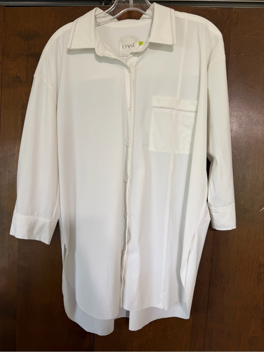 Lysse White Oversized Button-Down Shirt
